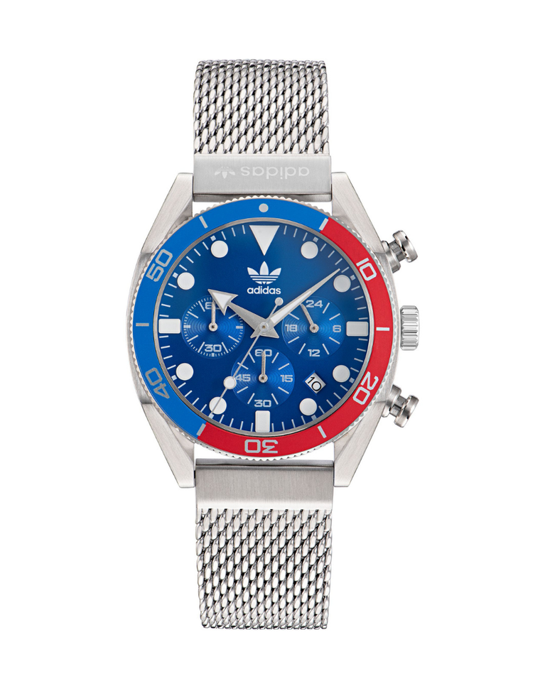 Adidas Edition Two Blue/Red Chronograph Mens Watch - AOFH22500
