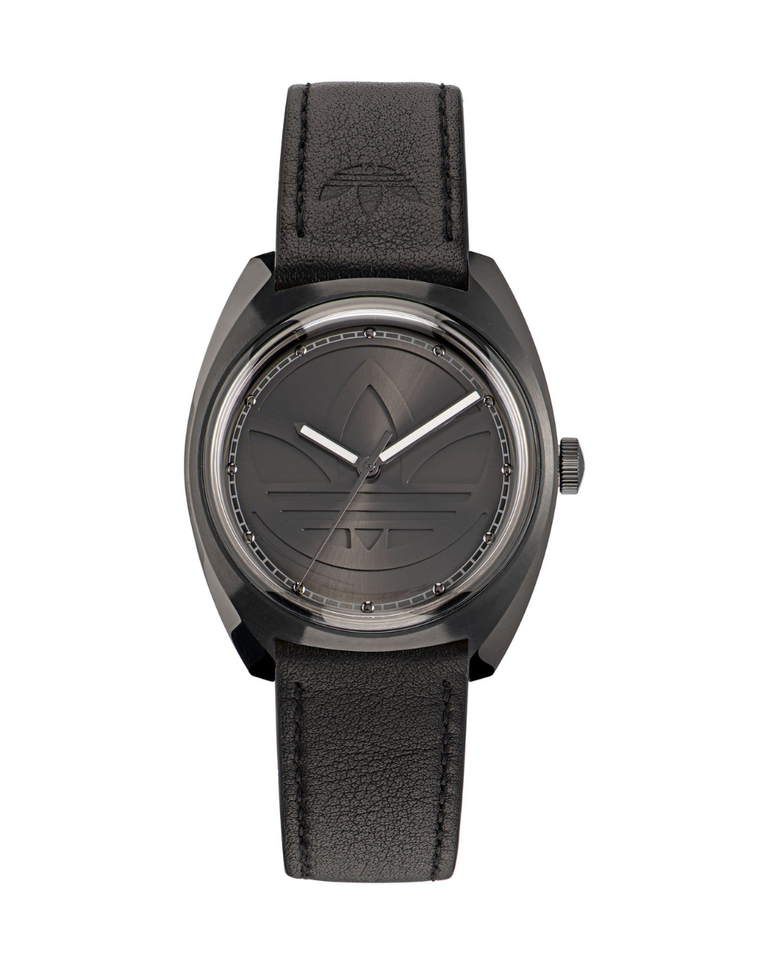 Adidas Edition One Black Dial Leather Unisex Watch - AOFH22514