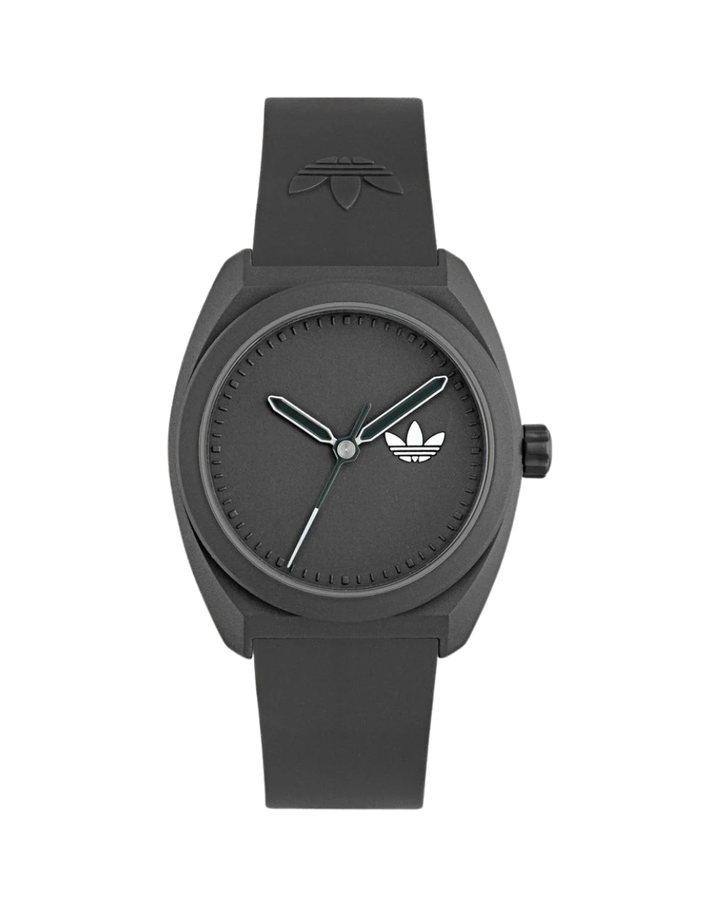 Adidas Originals Project Three Black PU Unisex Watch - AOST24547