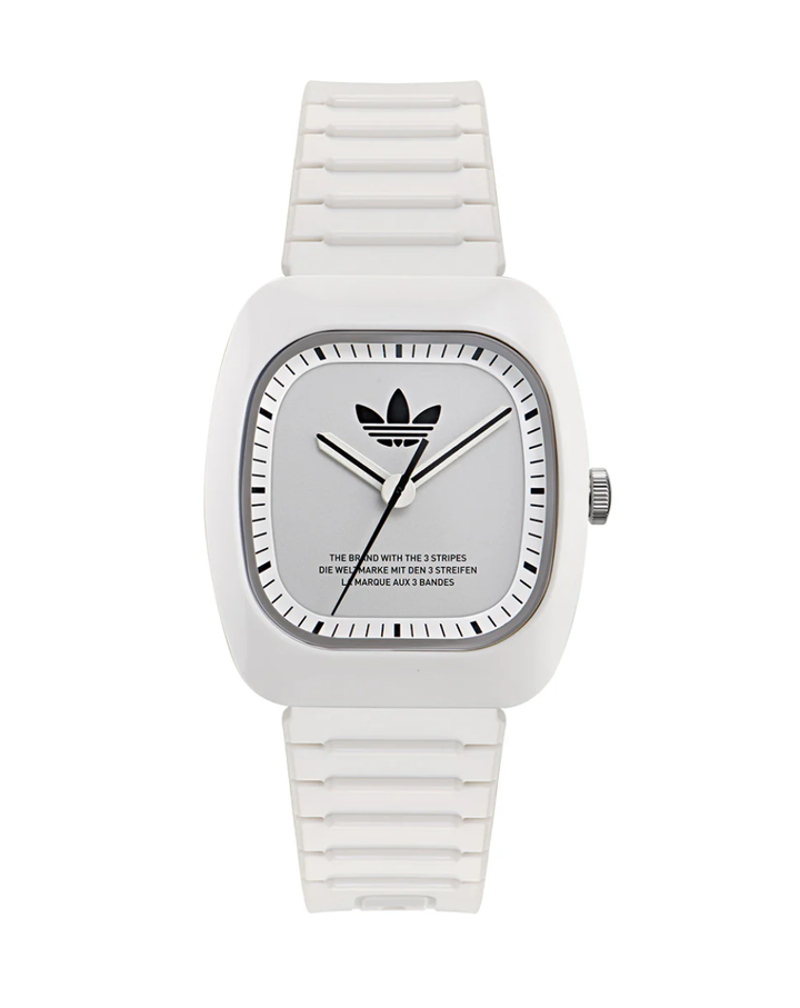 Adidas Originals Retro Wave Two White Resin Unisex Watch - AOSY24030