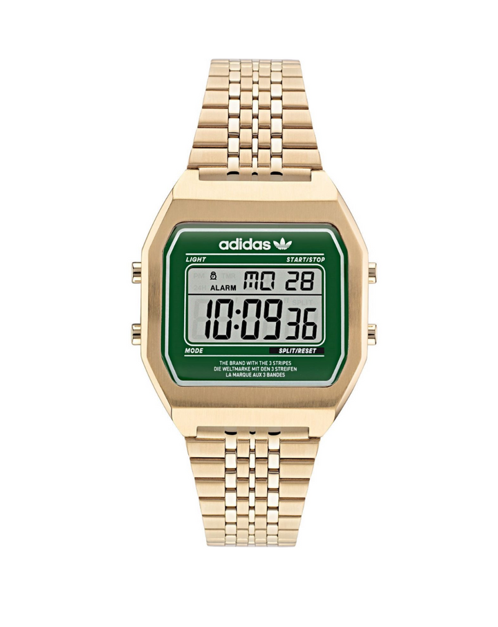 Adidas Originals Vintage Gold/Green Digital Men’s Watch - AOST22071
