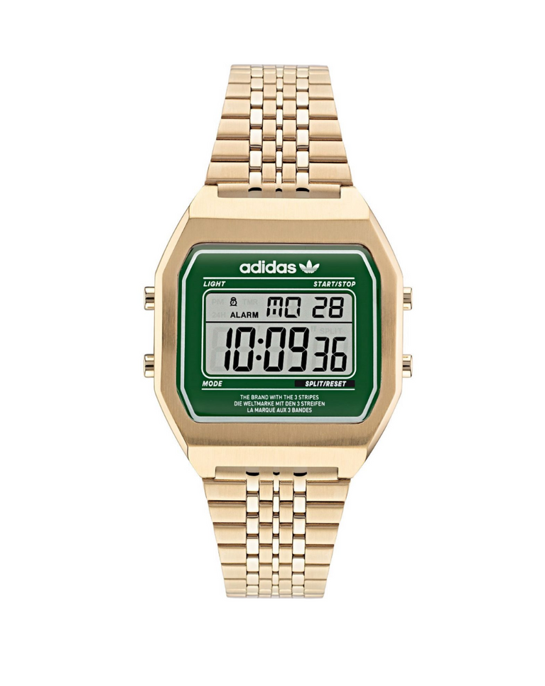 Adidas Vintage Gold/Green Digital Men’s Watch - AOST22071