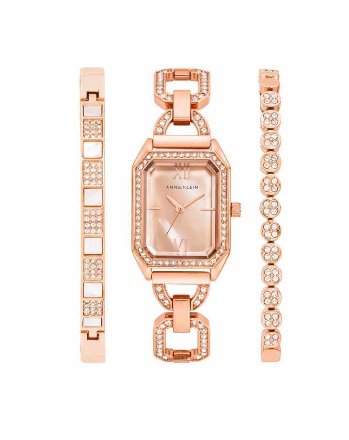 Anne Klein Rose Gold Ladies Watch + Gift Set - ANK-4160RGST
