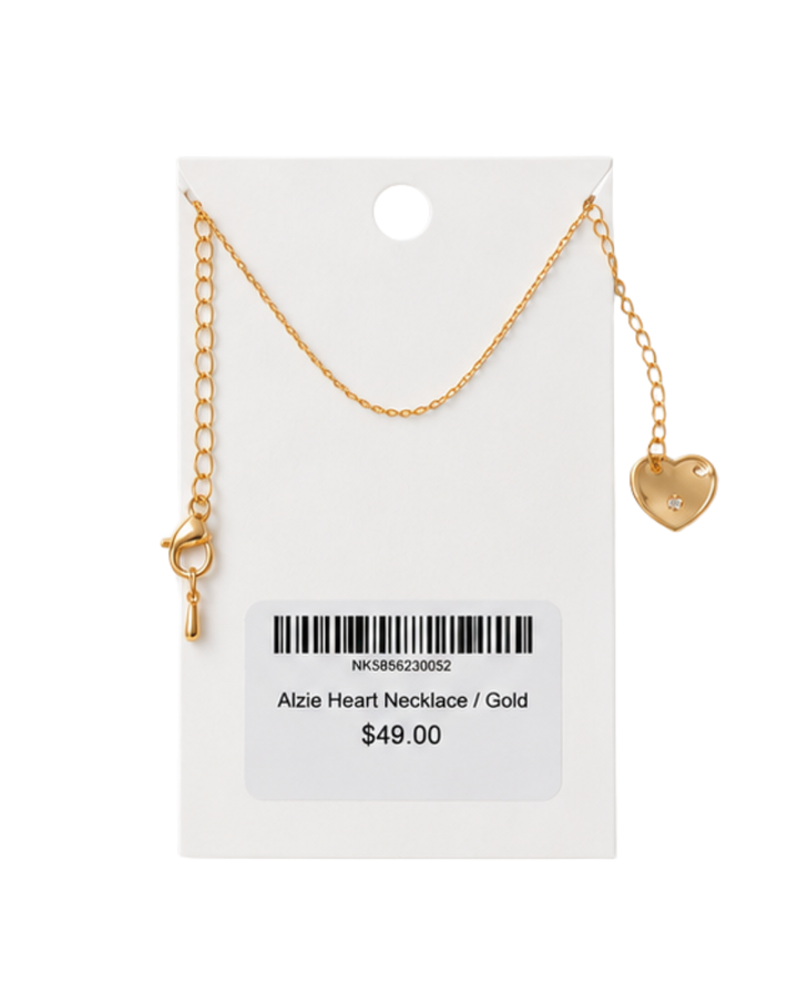 Aura Gold Plated Alzie Heart Ladeis Necklace - NK0506230052