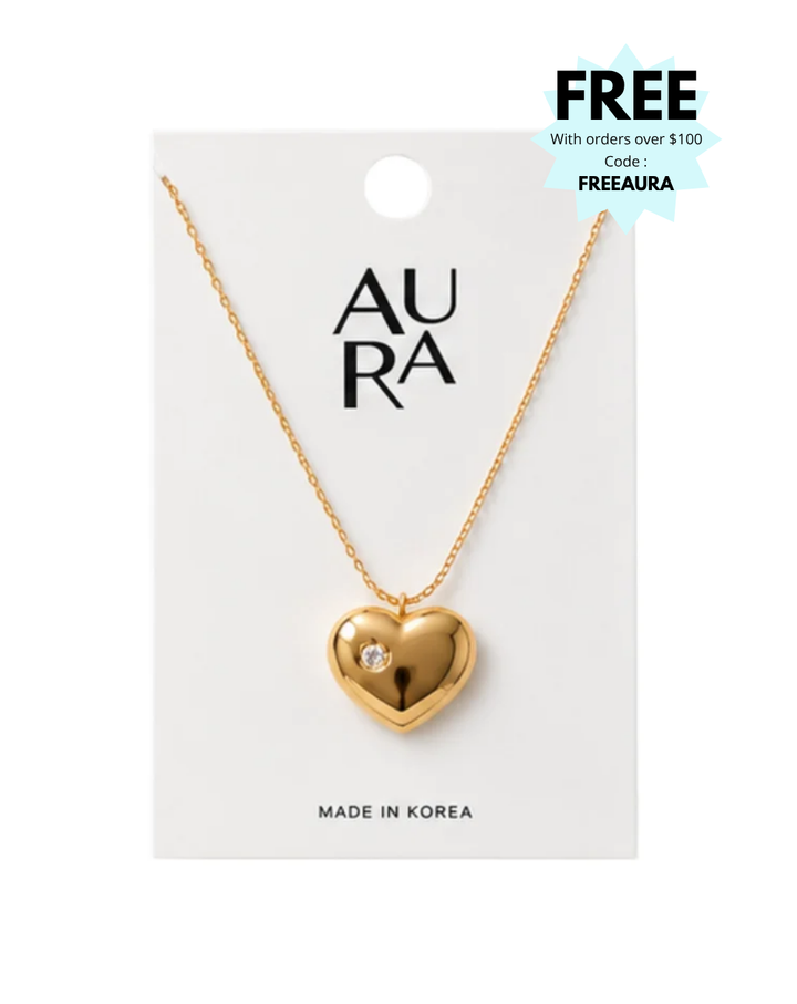 Aura Gold Plated Alzie Heart Ladies Necklace - NK0506230052