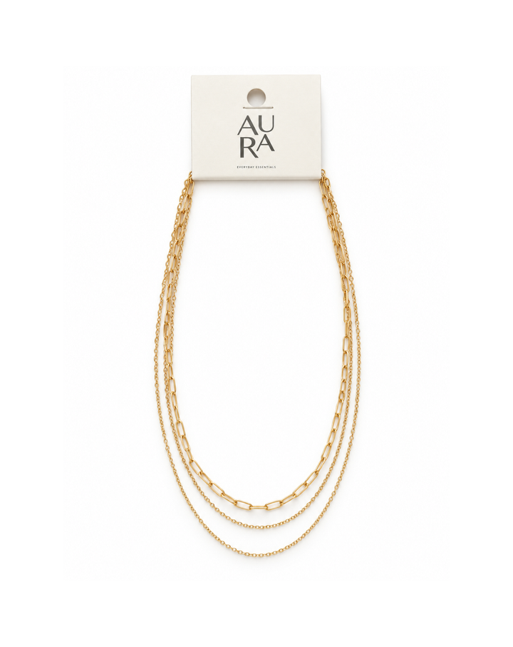 Aura Jewellery Gold Link Up Ladies Necklace - NK1501240002