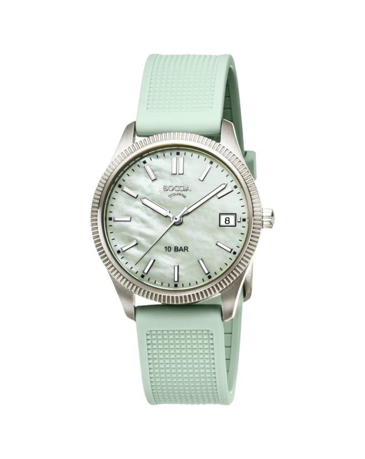 Boccia Titanium Green Dial/Strap Unisex Watch 35mm - 3356-02