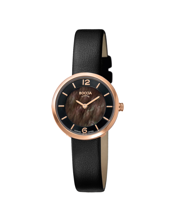Boccia Titanium MOP Dial Rose Gold Ladies Watch - 3266-03