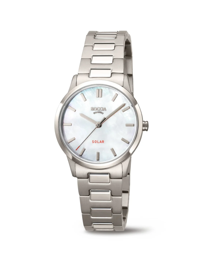 Boccia Titanium Mother Of Pearl Ladies Solar Watch - 3363-03