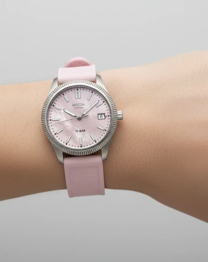 Boccia Titanium Pink Dial/Strap Ladies Watch - 3356-01