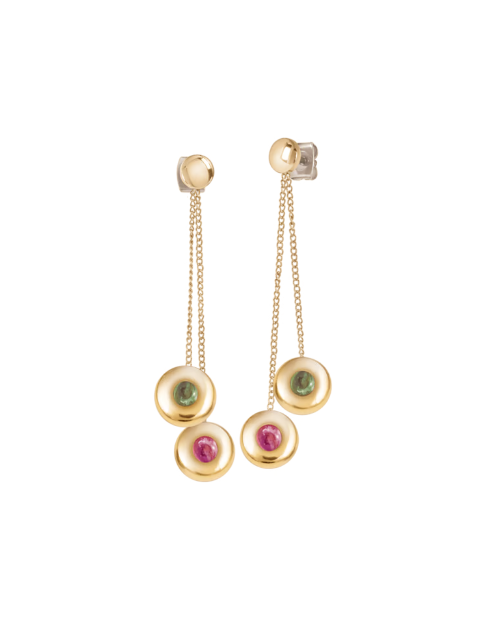 Boccia Titanium Tourmaline Gold Plated Earrings - 05052-02