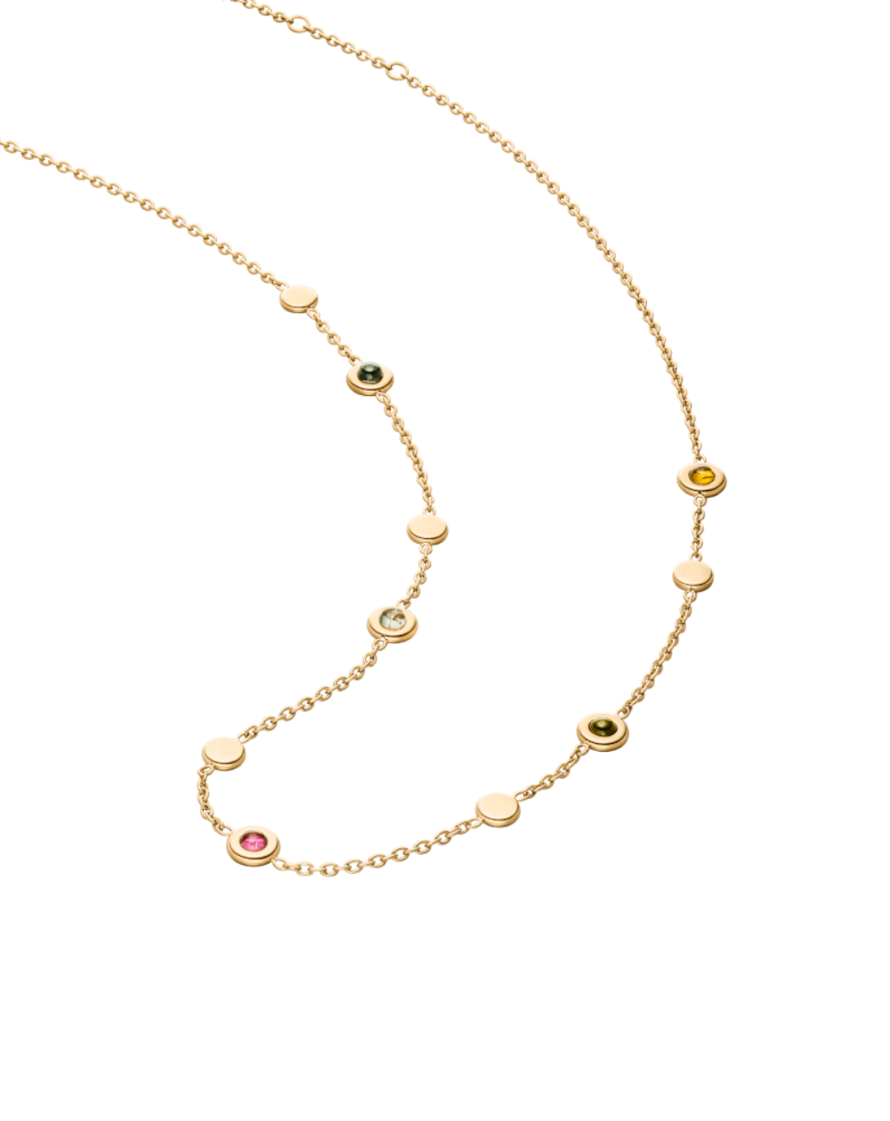 Boccia Titanium Yellow Gold Plated Tourmaline Ladies Necklace - 08055-02