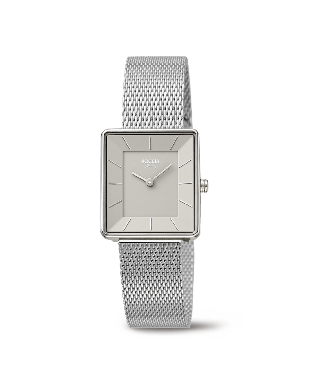 Boccia Titanium Silver Dial Mesh Strap Ladies Watch - 3351-05