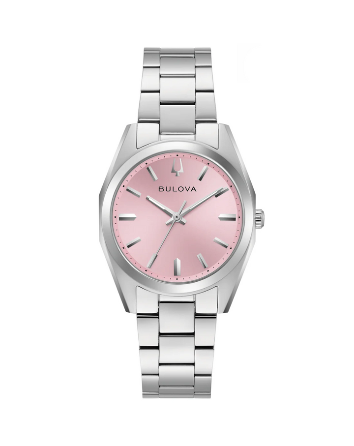 Bulova 96L348 Pink Dial Surveyor Ladies Quartz Watch - 96L348