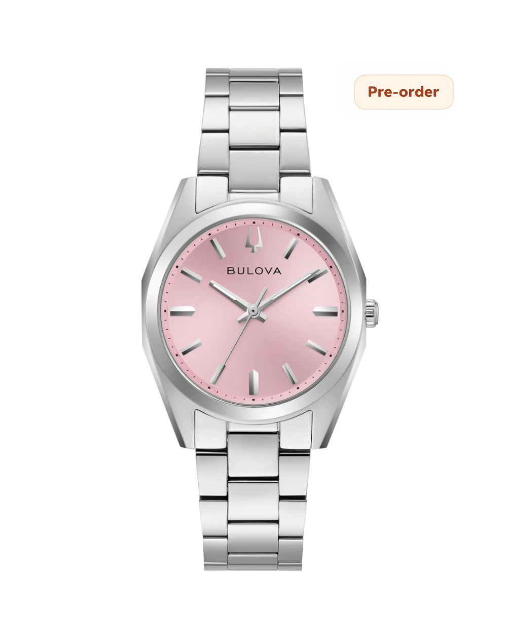 Bulova 96L348 Pink Dial Surveyor Ladies Quartz Watch - 96L348