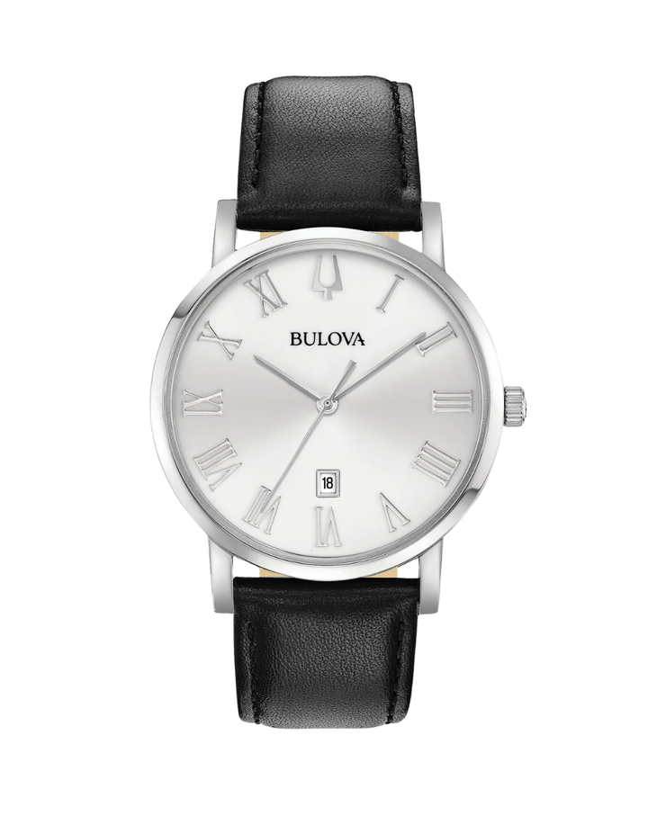 Bulova Classic American Clipper Leather Strap Quartz Watch - 96B312