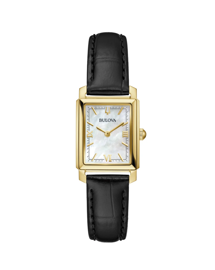 Bulova Classic Gold/Leather Strap Ladies Watch - 97L173