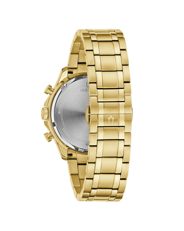 Bulova Diamond Sutton Chronograph Gold Mens Watch - 98E113