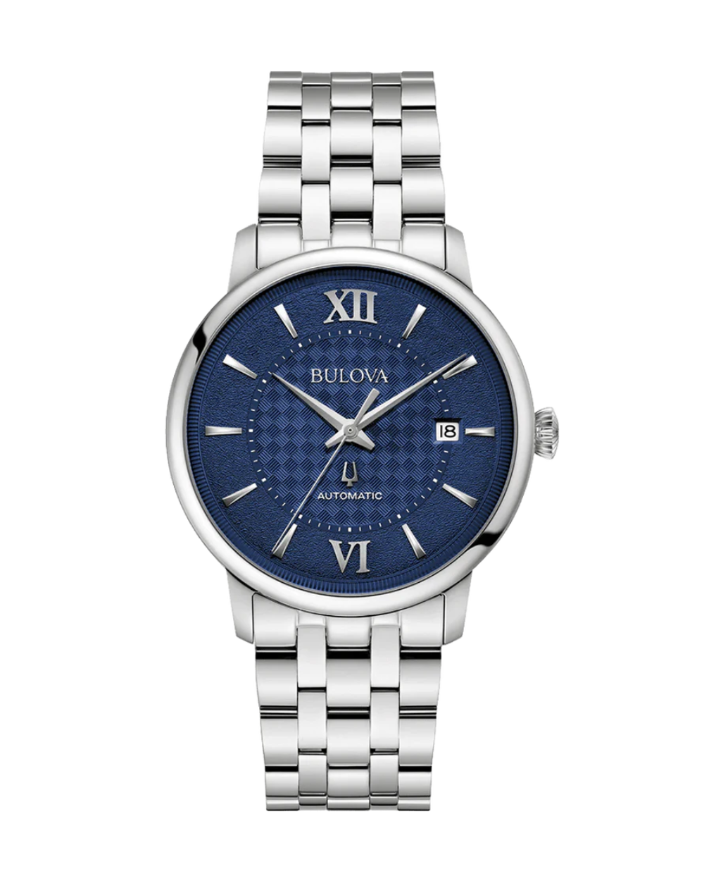 Bulova Gents Automatic Navy Blue Dial Watch - 96B447