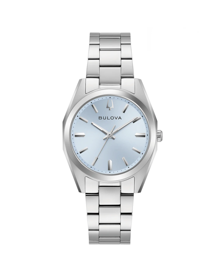 Bulova Light Blue Surveyor Ladies Quartz Watch - 96L346