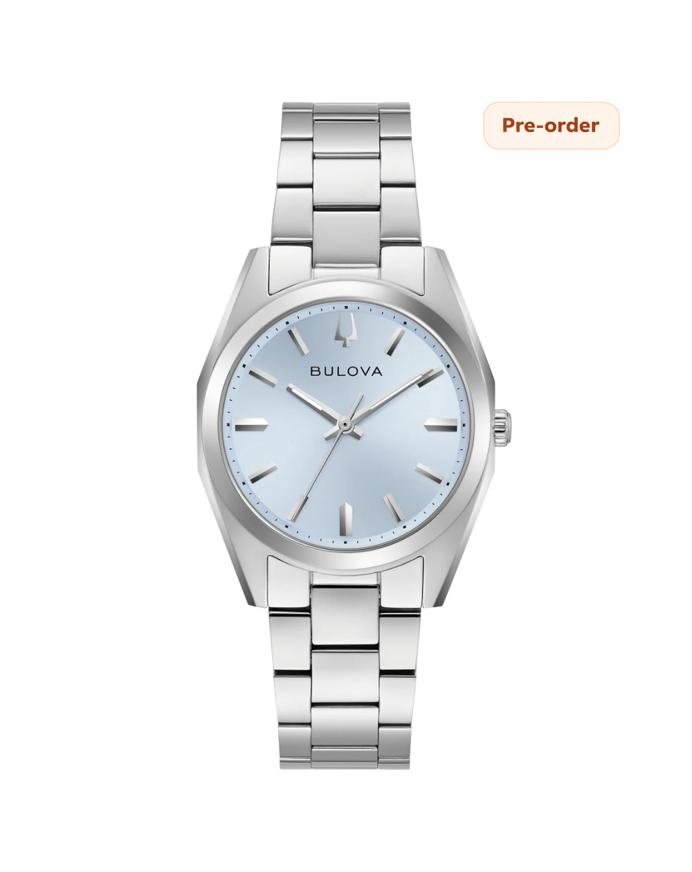 Bulova Light Blue Surveyor Ladies Quartz Watch - 96L346