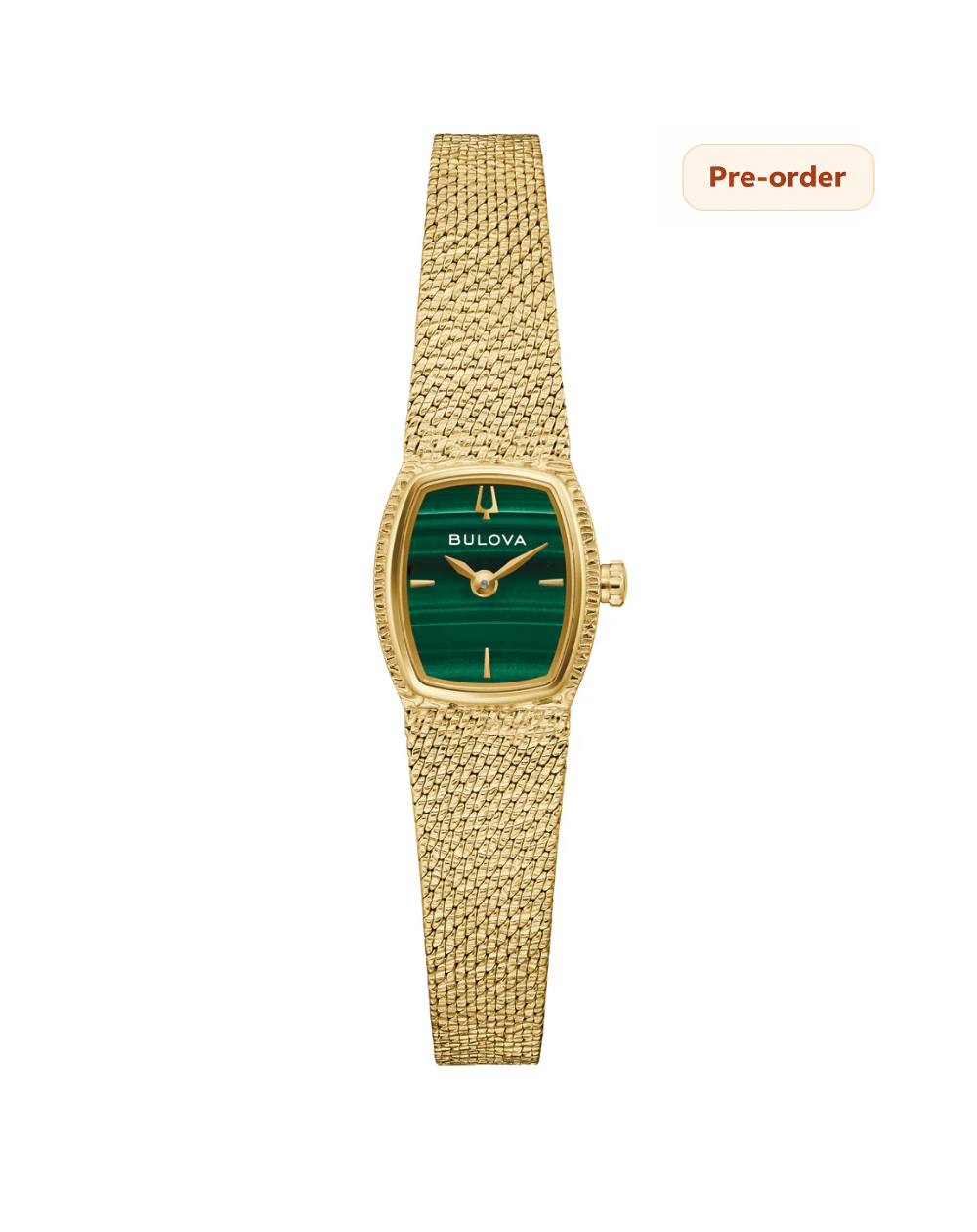 Bulova Malachite Goddess Of Time Gold Ladies Watch - 97L184