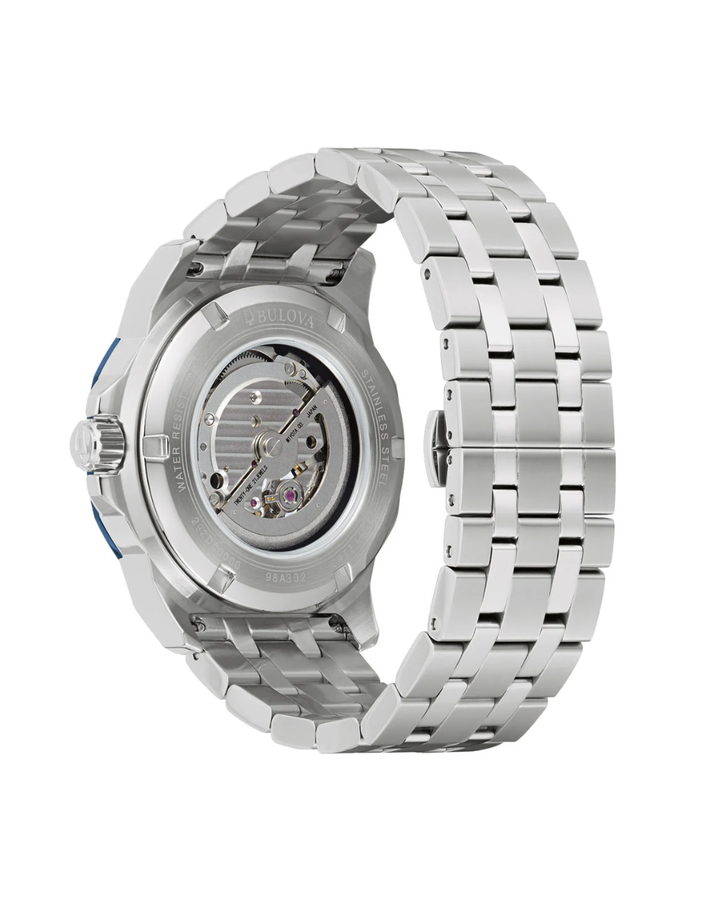 Bulova Marine Star Automatic Blue/Orange Mens Watch - 98A302