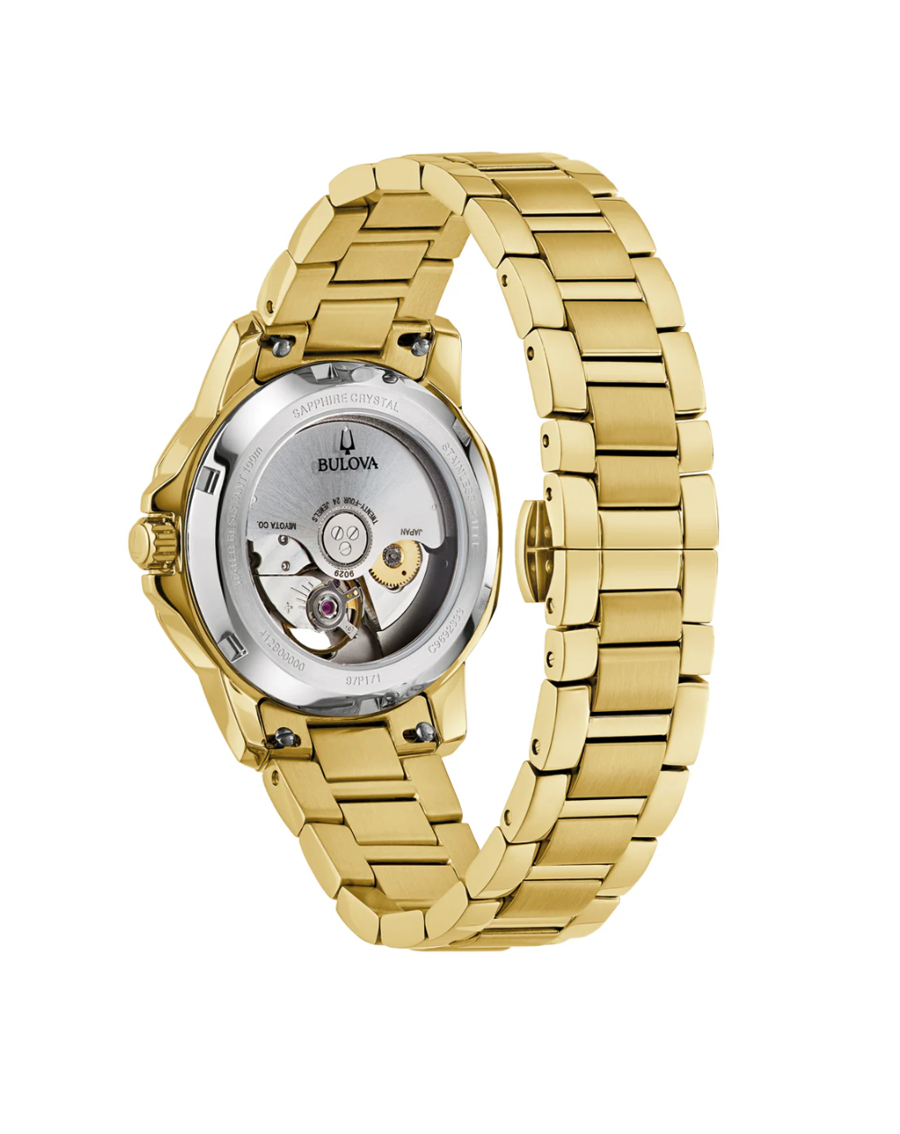 Bulova Marine Star Automatic Gold Ladies Watch - 97P171