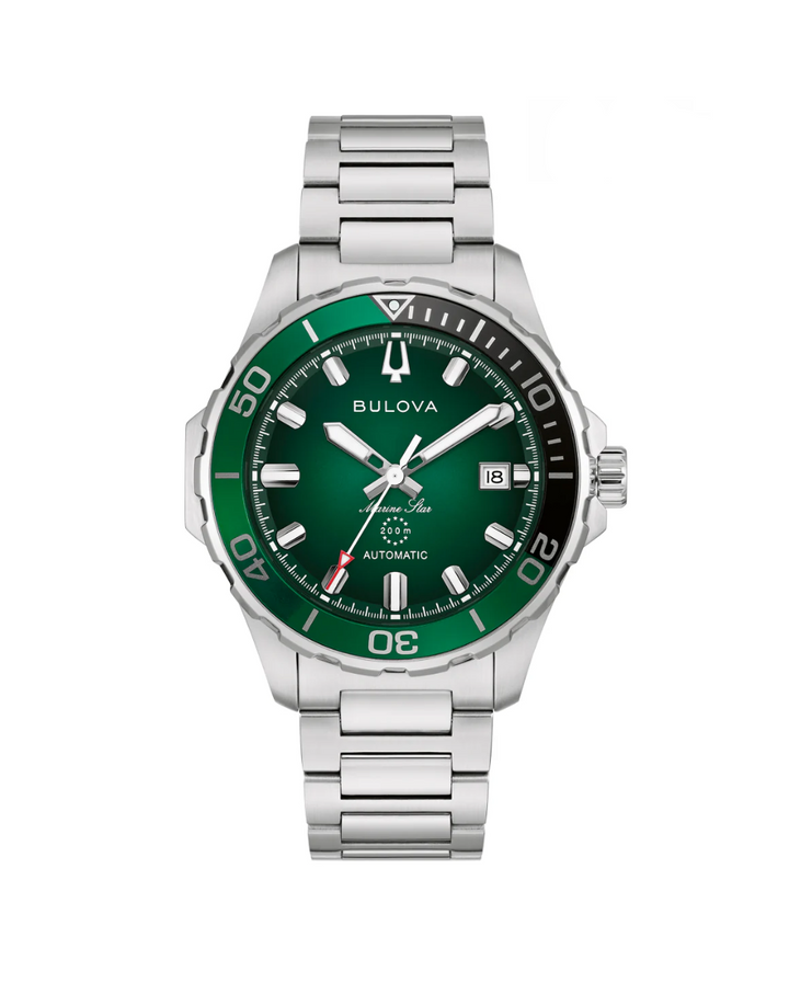 Bulova Marine Star Series B Green Dial Automatic Mens Watch - 98B471