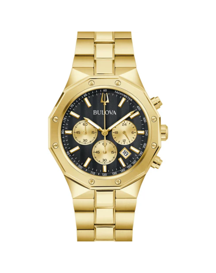 Bulova Prestige Gold Chronograph Men's Watch - 97B232