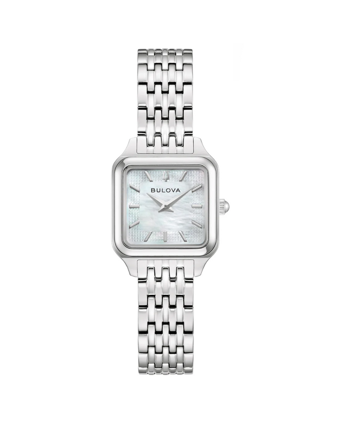 Bulova Sutton Square MOP Dial Elegant Ladies Watch - 96L357
