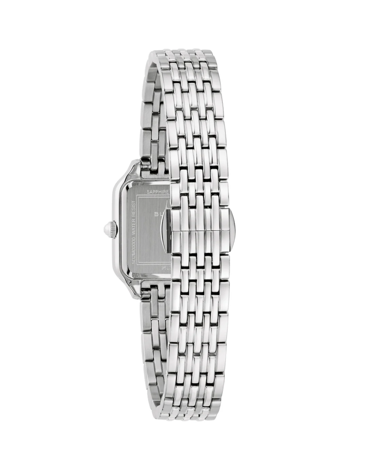 Bulova Sutton Square MOP Dial Elegant Ladies Watch - 96L357