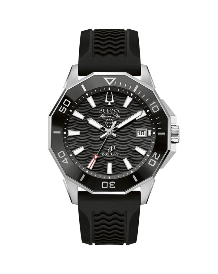 Bulova Marine Star Precisionist Black Dial Quartz Watch - 96B432