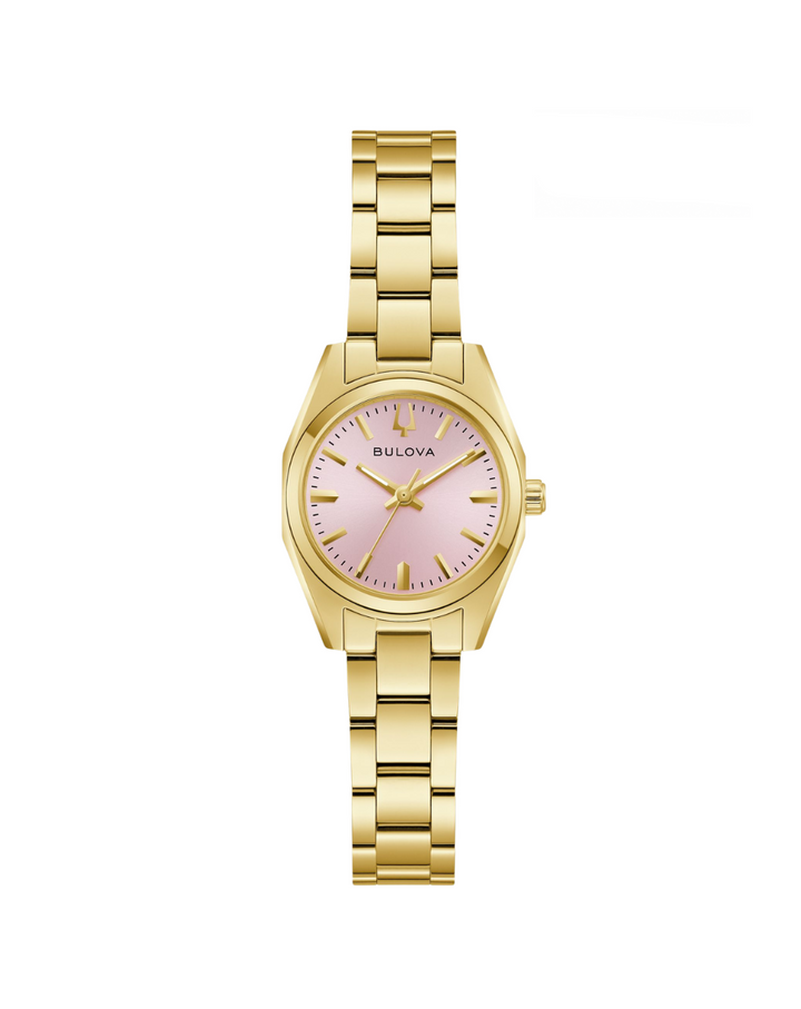 Bulova Pink/Gold Surveyor Mini Ladies Watch - 97L187
