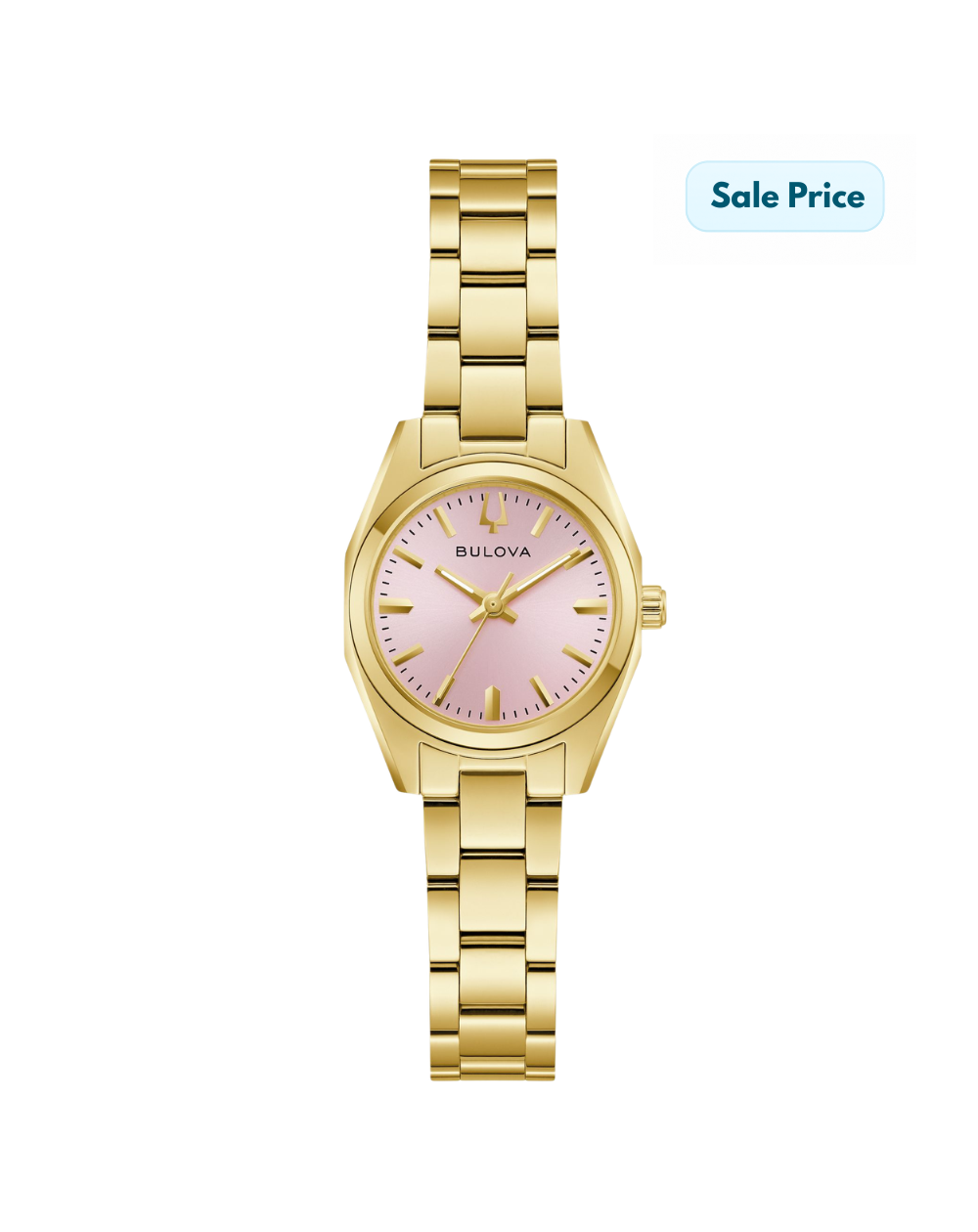 Bulova Pink/Gold Surveyor Mini Ladies Watch - 97L187