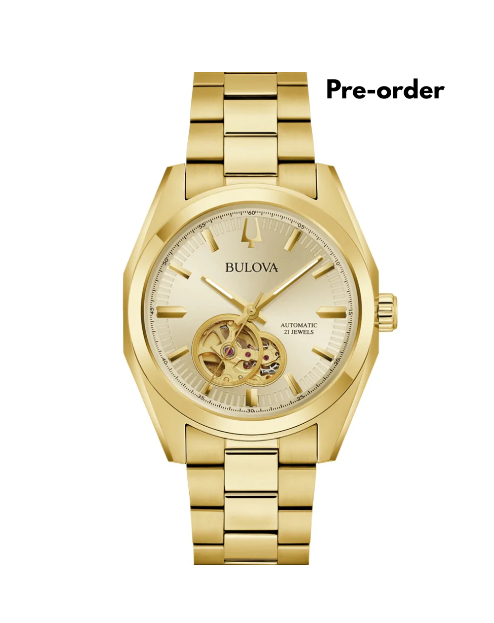 Bulova Surveyor Gold Automatic Unisex Watch - 97A182