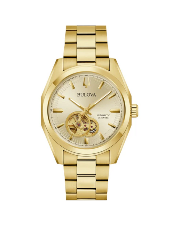 Bulova Surveyor Gold Automatic Unisex Watch - 97A182