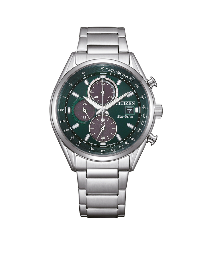 Citizen Emerald Green Eco-Drive Chronograph Men's Watch - CA0459-79X