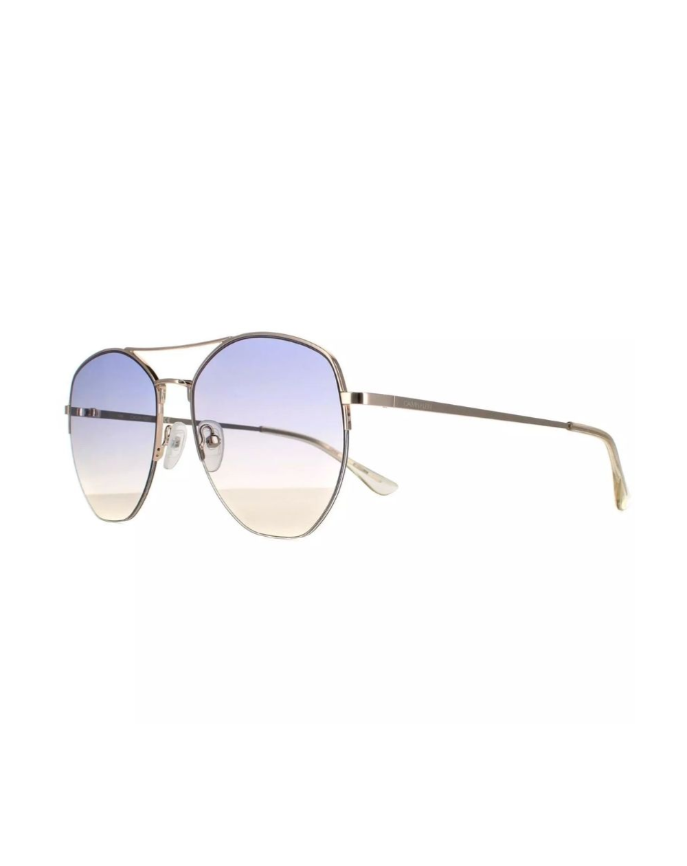 Calvin Klein Blue Tint Ladies Gold Pilot Sunglasses - CK20121S-717