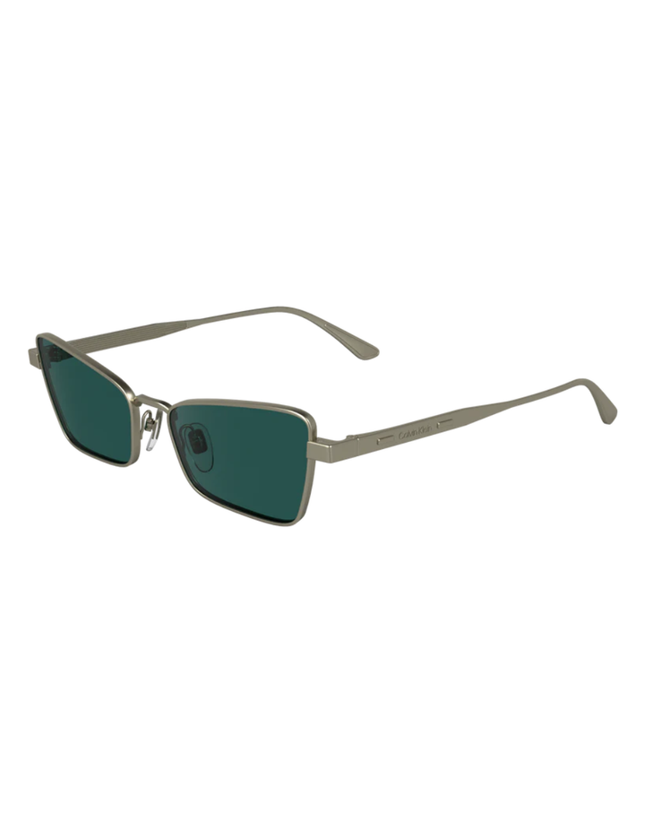 Calvin Klein Matte Light Gold Retro Unisex Sunglasses - CK24110S.716.53/17
