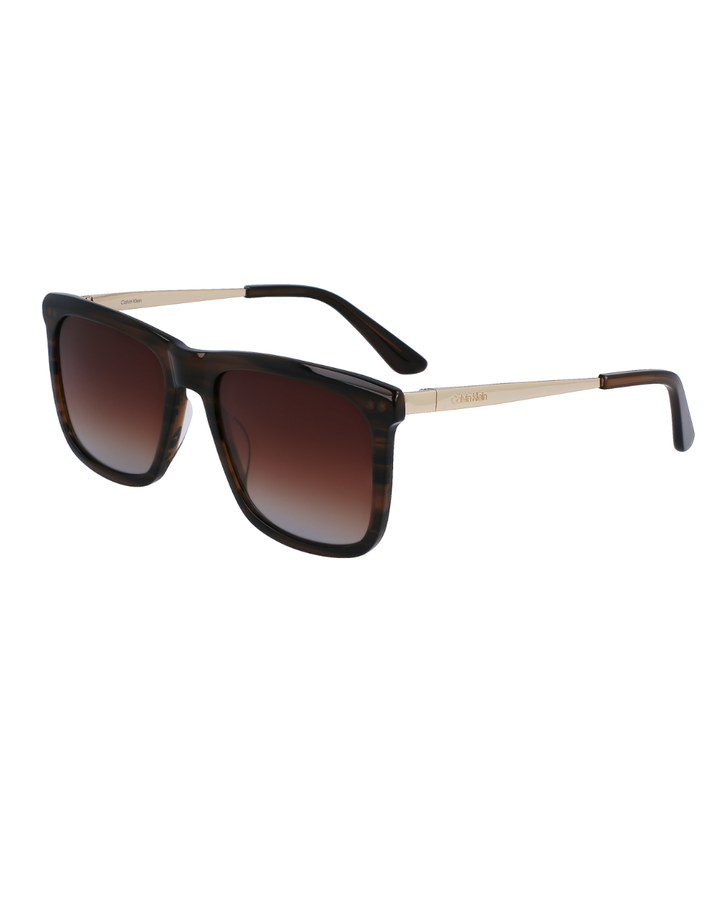 Calvin Klein Striped Brown Men's Sunglasses - CK22536S.240.56/19