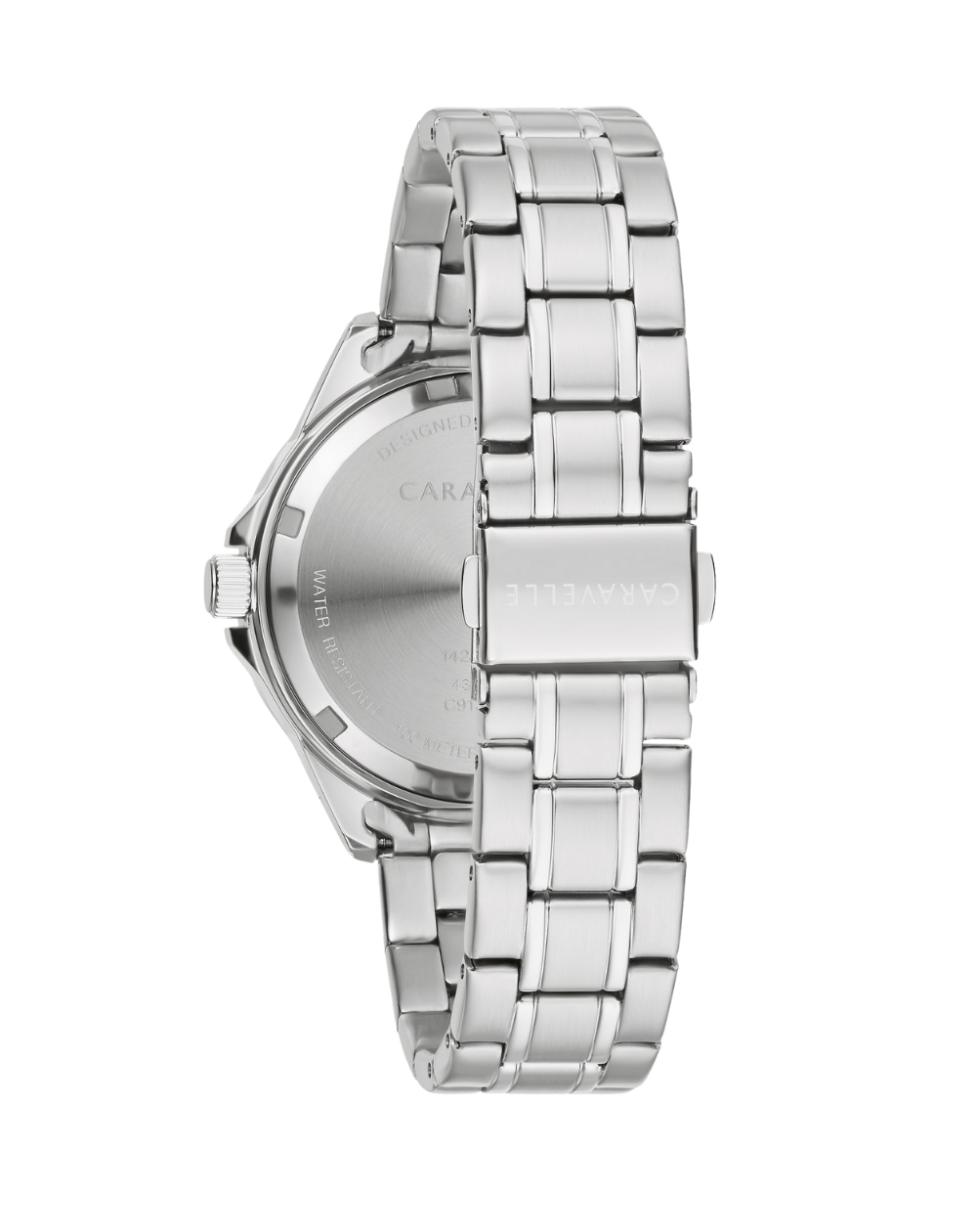 Caravelle by Bulova Blue Dial Studded Ladies Watch - 43M122