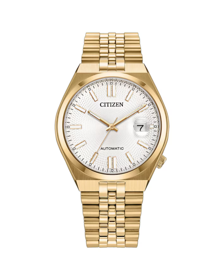 Citizen 37mm Gold Tone Tsuyosa Automatic Mens Watch - NK0032-56A