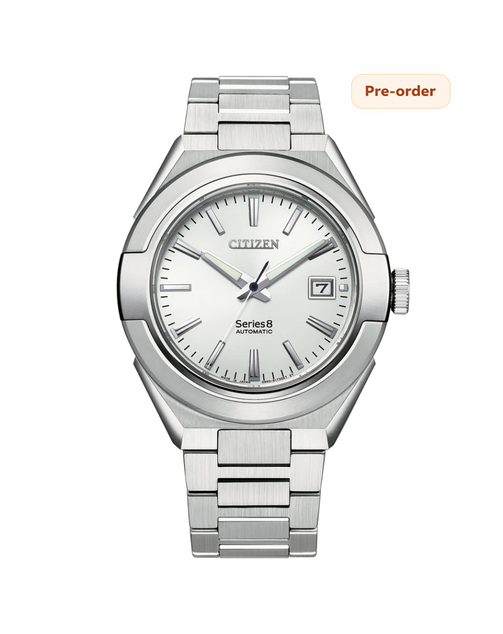 Citizen Automatic Series8 870 White Dial Mens Watch - NA1000-88A