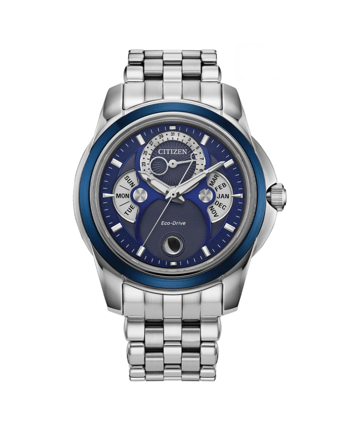 Citizen Calendrier Blue Dial Stainless Steel Mens Watch - BU0088-51H