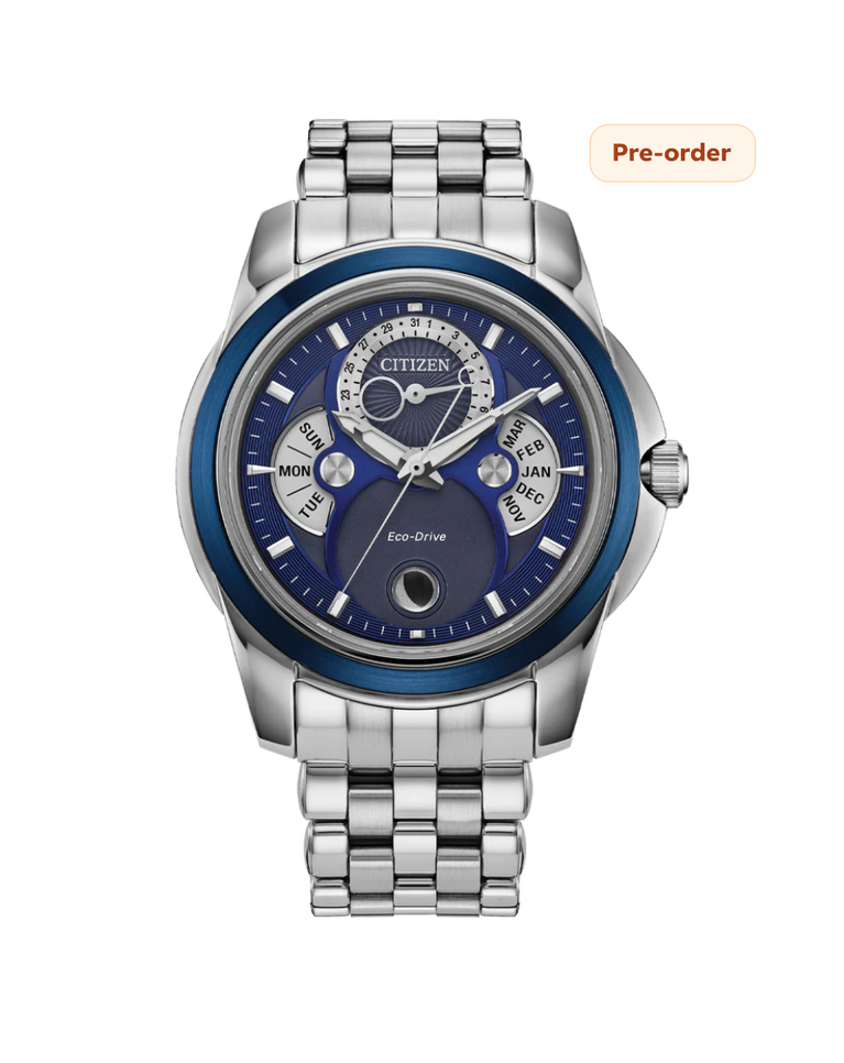 Citizen Calendrier Blue Dial Stainless Steel Mens Watch - BU0088-51H