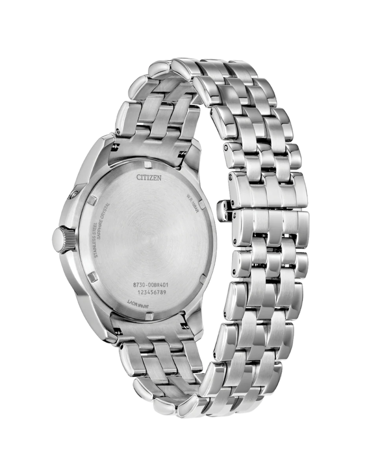 Citizen Calendrier Salmon Dial Stainless Steel Mens Watch - BU0080-52X