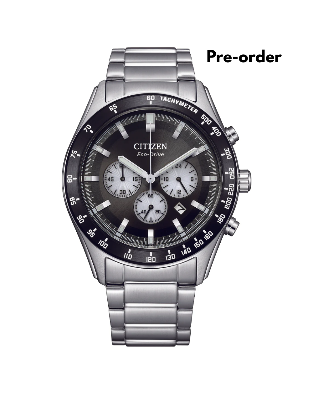 Citizen Chronograph Black Dial Eco Drive Men's Watch - CA4674-58E