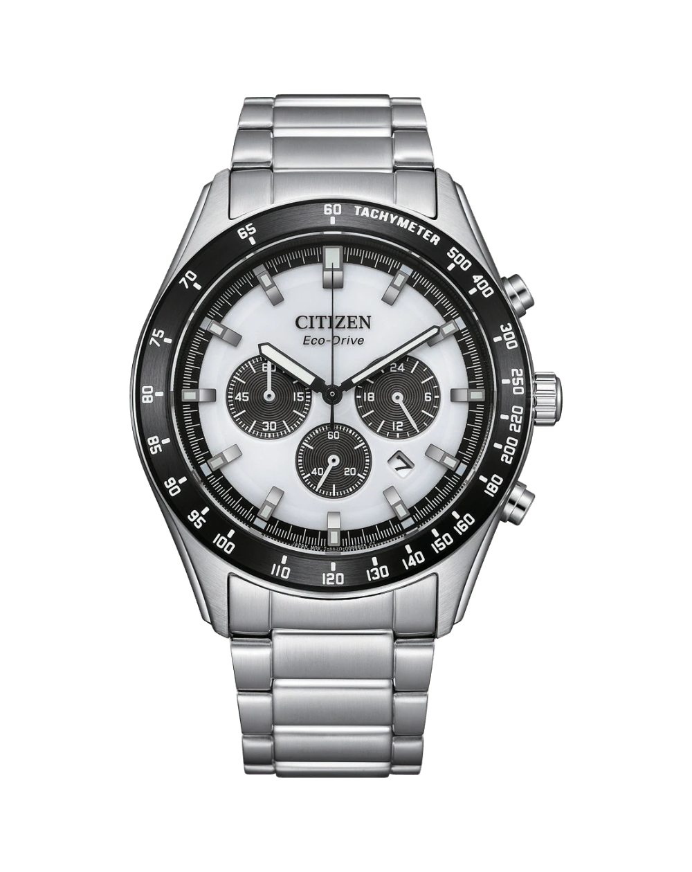 Citizen Chronograph Panda Dial Eco Drive Men's Watch - CA4674-58A