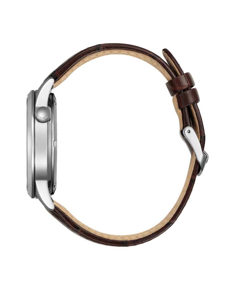 Citizen Classic Automatic Open Heart Leather Strap Mens Watch - NH9130-17A